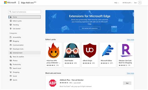 microsoft edge extensions site     windows central