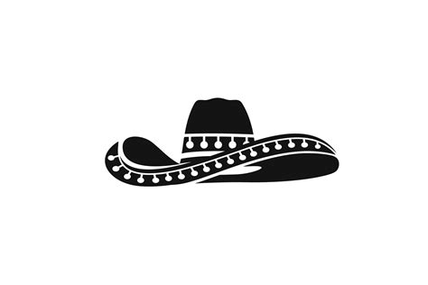 mexican hat sombrero flat vector icon illustration par sore creative fabrica