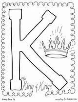 Coloring King Kings Pages Bible Alphabet Jesus Letter Josiah Holy Crafts Children Print Sheets Printable Preschool Crown Kids Christian School sketch template
