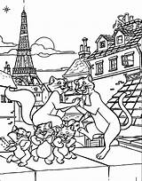 Paris Coloring Pages Aristocats Kids Eiffel Tower Printable Drawing London Duchess Getcolorings Getdrawings Color Paintingvalley Printables sketch template