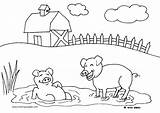 Farm Coloring Pages Oink Activities Crafts Diy Pigs Animals sketch template
