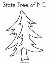 Tree State Nc Coloring Pine Built California Usa sketch template