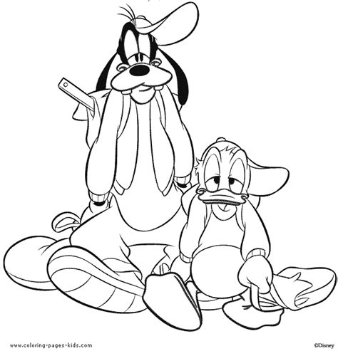 printable disney goofy coloring pages kids