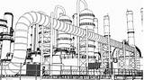 Refinery Plant Chemical Sketch Wire Frame Footage Paintingvalley Sketches Royalty Waste sketch template