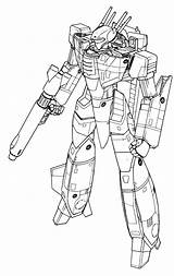 Robotech Valkyrie Macross Vf Robot Anime 1s Battloid Block Gundam sketch template