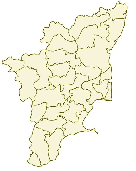 districts blank map  tamil nadu mapsofnet