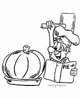 Coloring Pages Thanksgiving Cook Printable Jobs Kb sketch template