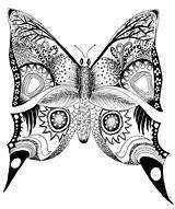 Butterfly Mandala Coloring Pages Printable Drawing Butterflies Animals Adult Animal Printables Adults Abstract Kids Colouring Drawings Hard Print Coloriage Easy sketch template