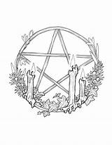 Pentagram Wreath Sabbat Wheel Prints Year Tableau Choisir Un sketch template