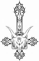 Baphomet Satanic sketch template