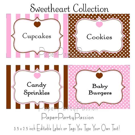 perfect lables   candy buffet candy bar labels template candy