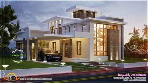 awesome  sqfeet contemporary house home kerala plans
