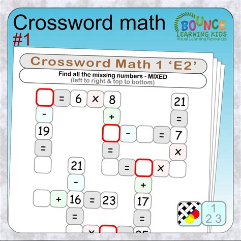 fun crossword math worksheets hundreds  sums  solve