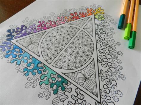 harry potter deathly hallows  coloring page