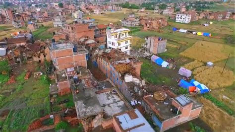 Drone Capture Earthquake Damage In Siddhipur Nepal Youtube