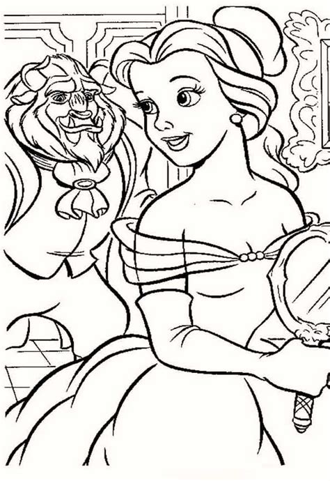 printable beauty   beast coloring pages coloring pages