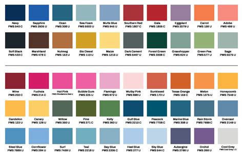 individual color swatches ts designs