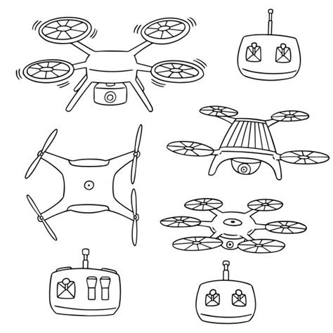 drone drawings illustrations royalty  vector graphics clip art