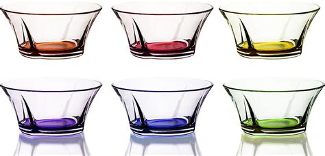 Mini Colored Glass Round Serving Prep Bowls 10 1 2 Ounce Set Of 6