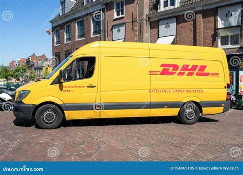dhl delivery van editorial image image  delivery