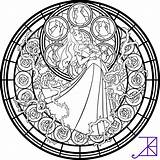 Coloring Pages Glass Stained Disney Hearts Kingdom Mandala Princess Line Mandalas Akili Amethyst Credit Please Sheets Color Template Beauty Visit sketch template