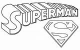 Pages Coloring Superman Logo Boys Superhero Sword sketch template