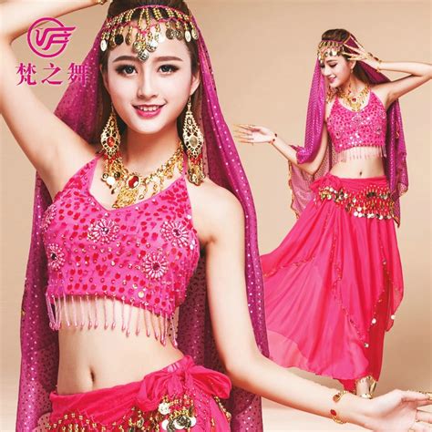 indian belly dance 4pcs 6colors arabic clothes plus size bollywood