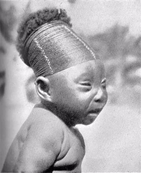 elongated head   ideal  beauty   mangbetu people  rare historical