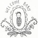 Baby Welcome Coloring Pages Doodle Drawings Cassie Choose Board sketch template