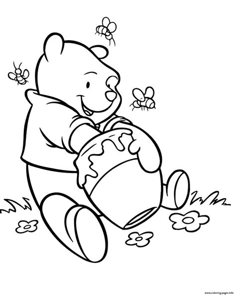pooh  delicious honeyfec coloring page printable
