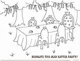 Party Tea Mad Hatter Doodle Printable Coloring Activity Table Bnute Pages Printables Activities Set Kids Birthday Productions Choose Board sketch template