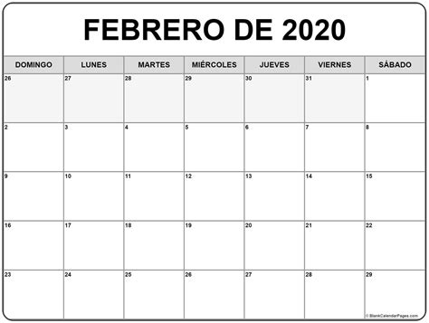 febrero de calendario gratis calendario febrero