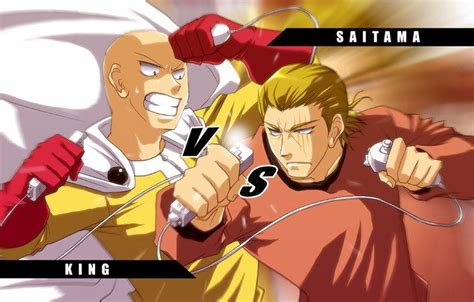 saitama vs king onepunchman
