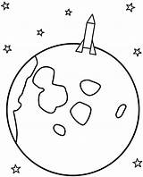 Moon Coloring Rocket Space Pages Landing Printable Kids Rockets Great Print Popular 800px 06kb sketch template