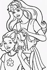 Barbie Coloring Doll Pages Family Fun sketch template