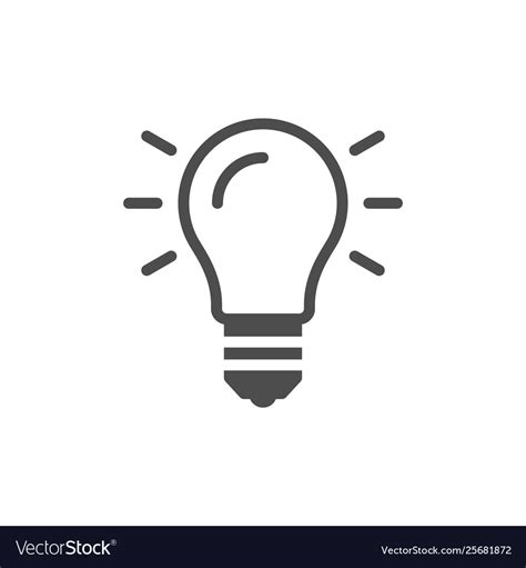 light bulb and idea concept icon royalty free vector image