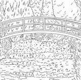 Monet Claude Coloring Pages Colouring Sheets Kids Coloriage Water Artist Bridge Painting Lilies Coloriages Giverny Japanese Dessin Color Di Printable sketch template