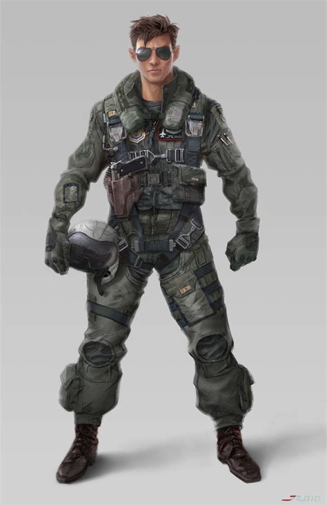 fighter pilot jroid  fighter pilot sci fi characters character art
