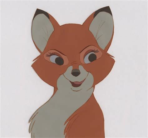 disney  fox   hound gorgeous animation cel  vixey  disney seal  certificate