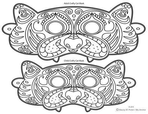 wearable mask printable  adult  child diy coloring exercise