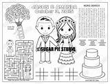 Wedding Coloring Kids Activity Childrens Favor Etsy Printable Pages Zoom Click Personalized sketch template