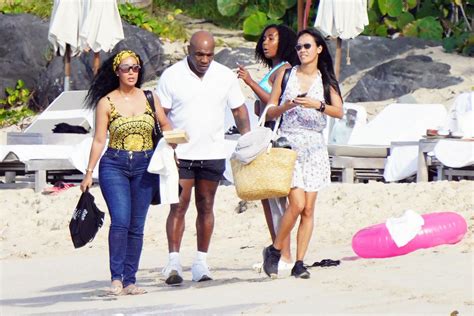 mike tyson spends time   family   beaches  st barts