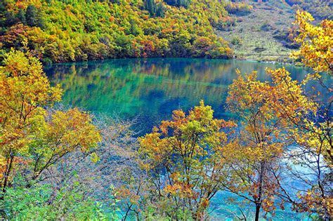 crystalline turquoise lake jiuzhaigou national park china wallpaper hd nature  wallpapers