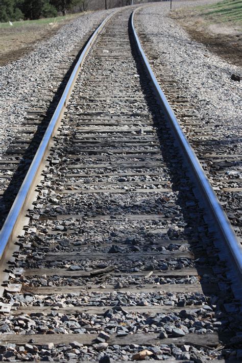 railroad tracks picture  photograph  public domain