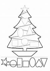 Christmas Shapes Worksheets Activities Cut Crafts Paste Preschool Printable Kids Children Fun Tree Cutting Educational Esl Color Template Colors Worksheet sketch template