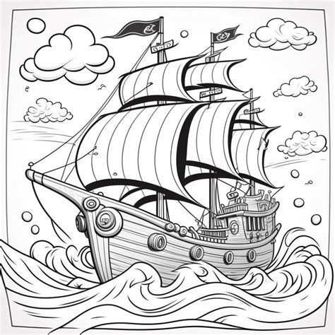 piratenschiff ausmalbild kostenlos herunterladen
