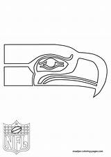 Seahawks Nfl Coloring Pages Seattle Logo Football Printable Russell Wilson Jersey Logos Template 12th Man Seahwaks Team Helmet Bowl Super sketch template