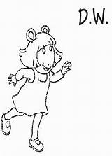Arthur Dw Coloring Read Pages Cartoon Kids Characters Choose Board sketch template