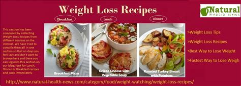 weight loss recipes  breakfast lunch  dinner natural health news
