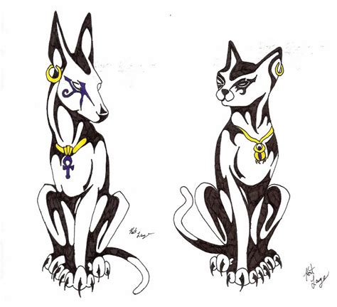 anubis and bastet pair by sexykitty2385 on deviantart